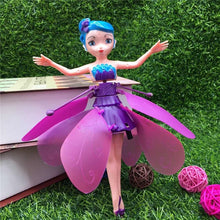 Load image into Gallery viewer, UFO Inductive Flying USB Charging Little Fairy Flying  Sensor  Beautiful Girl Toy Kid Indoor Glowing Toy To Send Girl Baby Gift