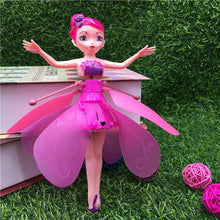 Load image into Gallery viewer, UFO Inductive Flying USB Charging Little Fairy Flying  Sensor  Beautiful Girl Toy Kid Indoor Glowing Toy To Send Girl Baby Gift